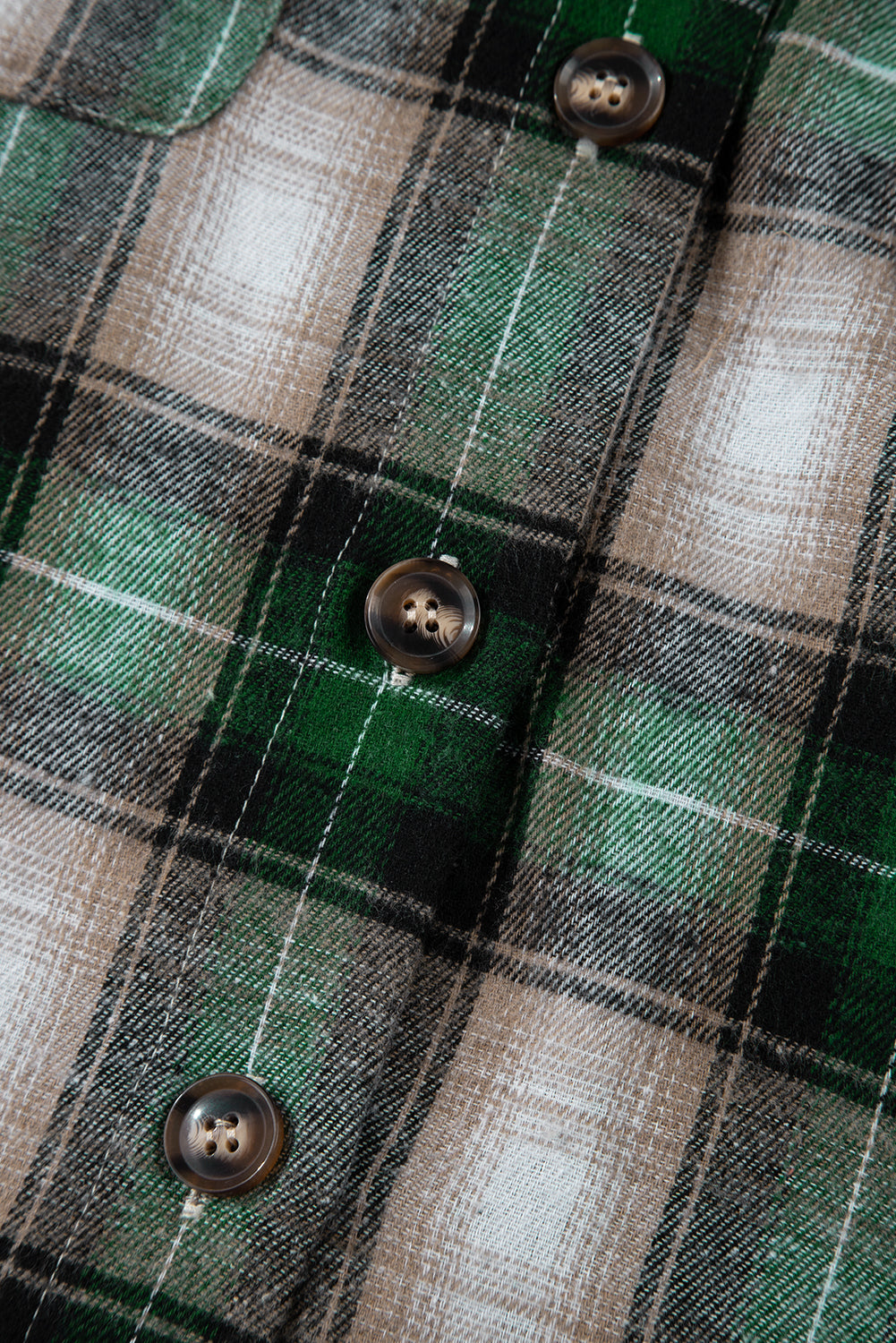 Signature Women’s Flannel Shirt Jacket with Hood – Green Luxe Edition