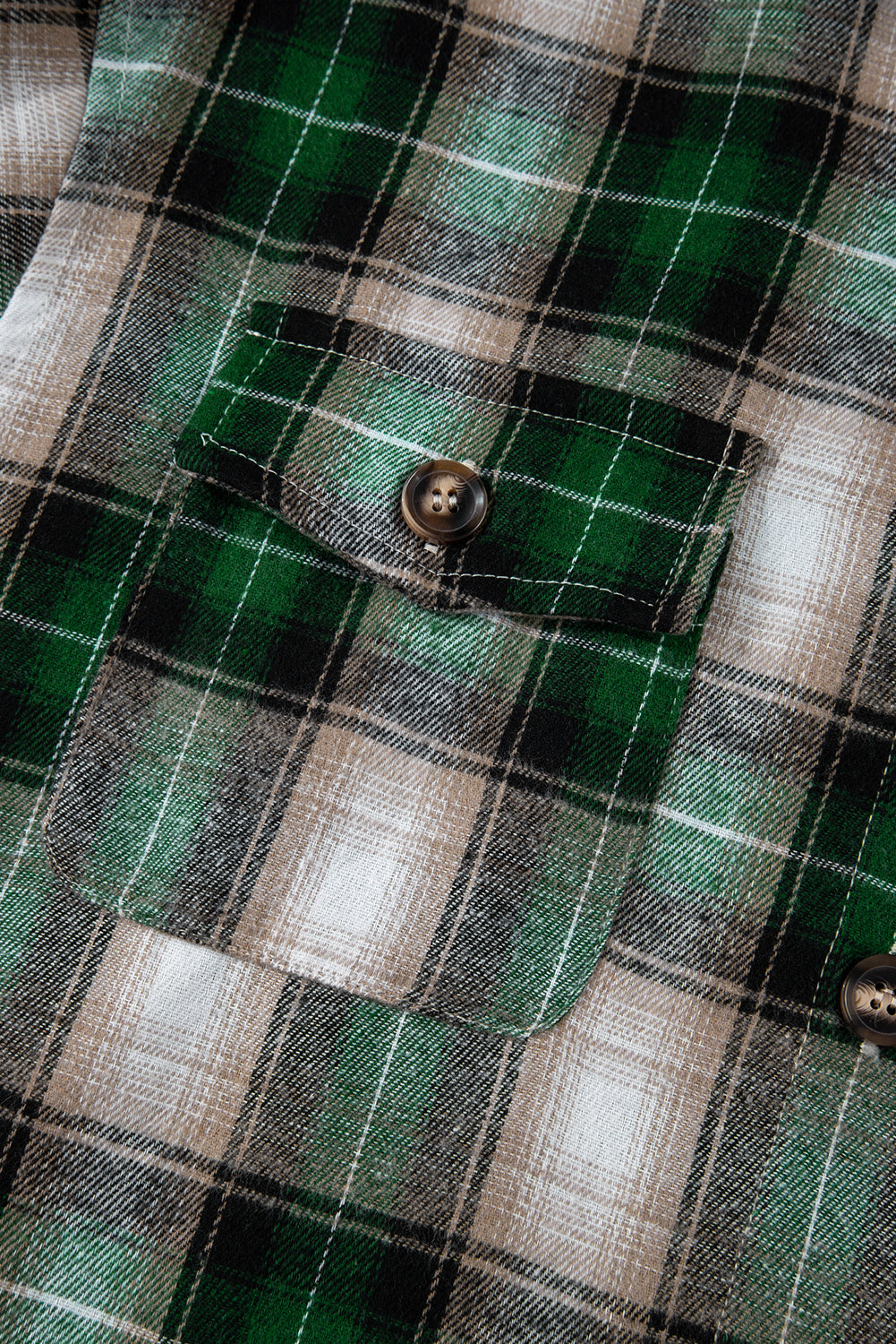 Signature Women’s Flannel Shirt Jacket with Hood – Green Luxe Edition