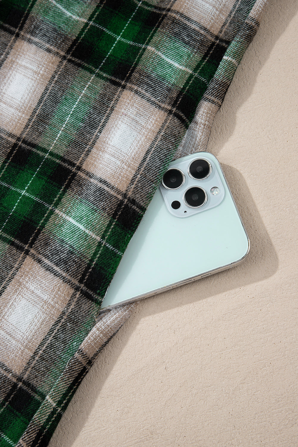 Signature Women’s Flannel Shirt Jacket with Hood – Green Luxe Edition