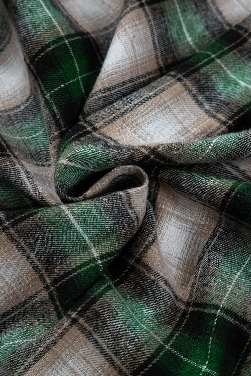 Signature Women’s Flannel Shirt Jacket with Hood – Green Luxe Edition