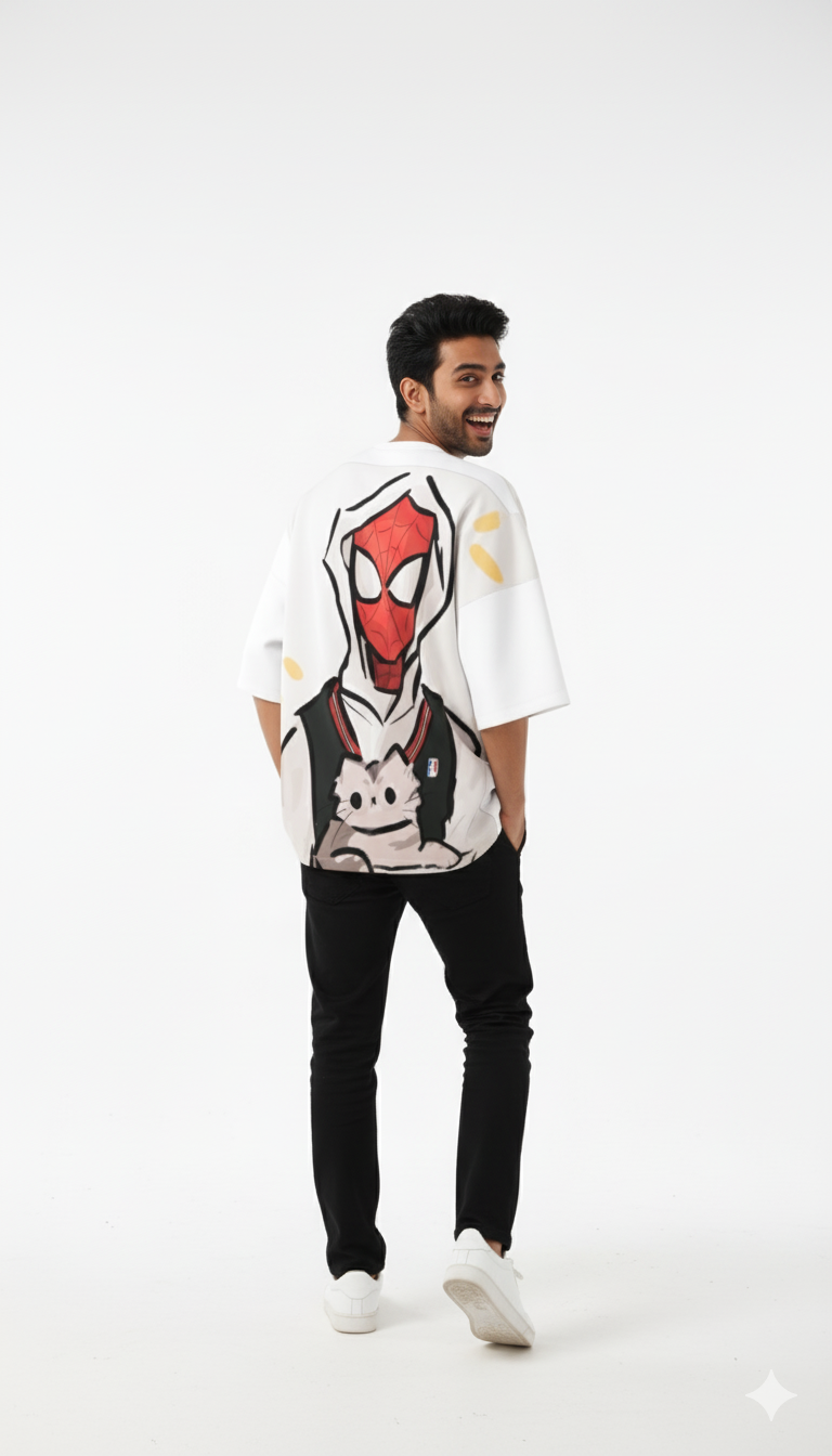 Spider-Verse Anime-Style Oversized Graphic Tee
